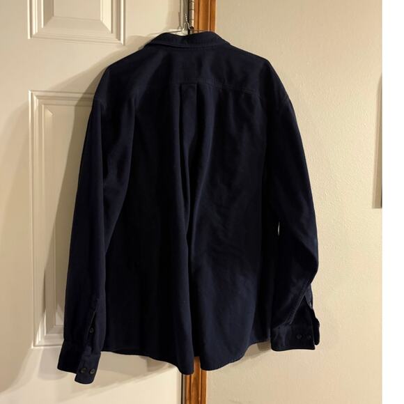 Eddie Bauer 100% Cotton Button Down Navy Size XXL - Picture 2 of 2